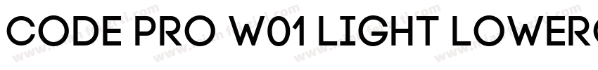 Code Pro W01 Light Lowercase字体转换